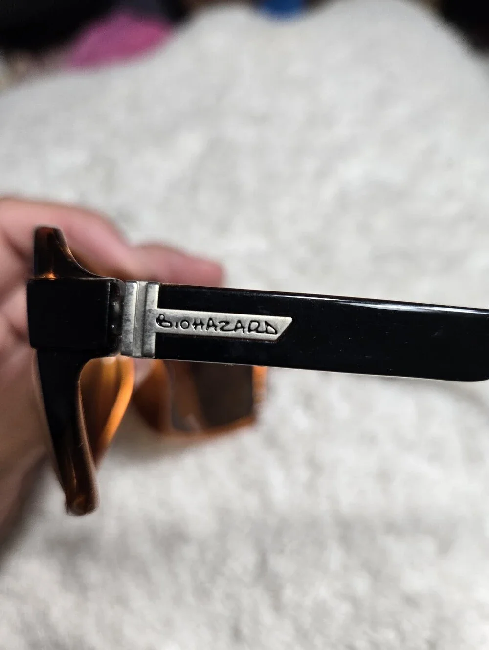 Men's Biohazard Sunglasses Black And Orange